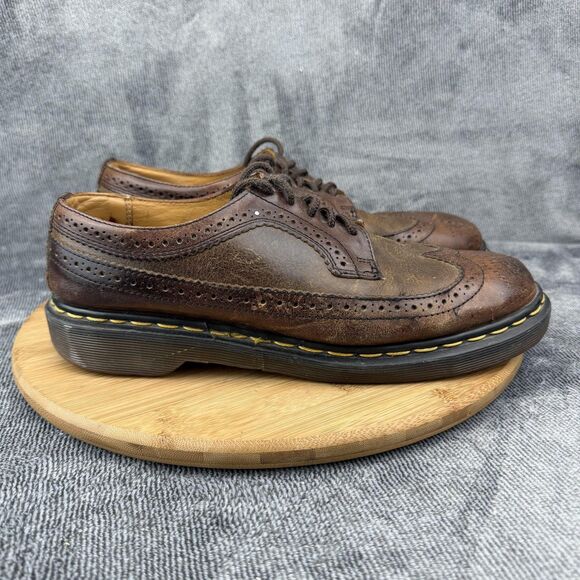 VTG Dr. Martens Shoes Mens Size 10 Brown Leather Wingtip Brogue 3989/59 England main image 8
